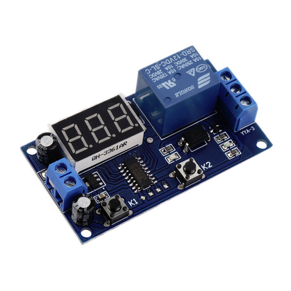 DC 12V Digital Display Trigger Cycle Time Delay Relay Module Board Wholesale 2016 hot free shipping