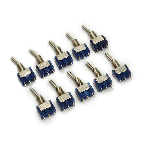 100pc/LOT Blue Mini MTS-102 3-Pin SPDT ON-ON 6A 125VAC Miniature Toggle Switches -30-60 Degree Centigrade Best Price