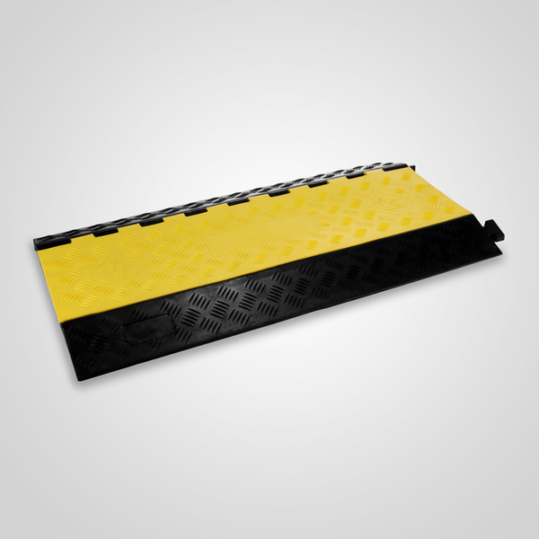 5 CHANNEL CABLE PROTECTOR Modular Rubber 5 Cable Warehouse Electrical Snake Wire Cover Protector Ramp Track Industrial and Commercial Use