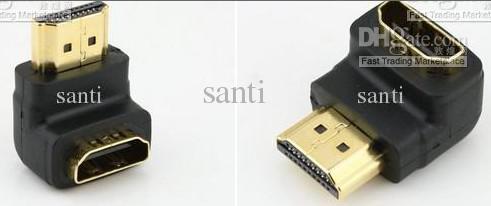 Converter 90 degree Gold Plated HDMI Male to HDMI Female Adapter connector