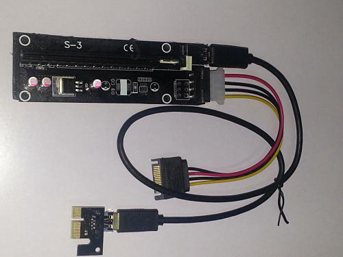 Wholesale - 1PC PCI-E PCI E Express 1x to 16x Riser Extender Adapter Card with 50cm USB 3.0 Cable power for bitcoin