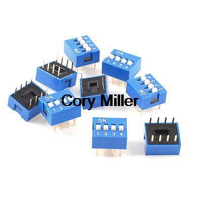 Wholesale-PCB Mount 4-Position 2.54mm Pitch Slide Type Key DIP Switches