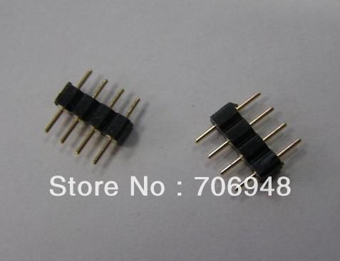 100pcs 4-pin Male Connector Adapter for RGB LED Strip Strips LED Light