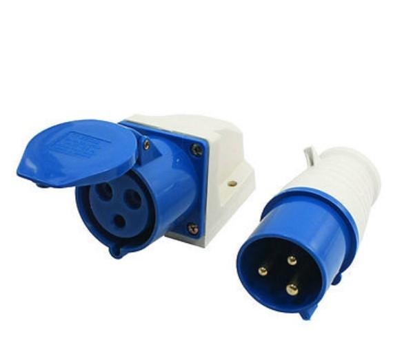 IEC309-2 32Amp 3 Pin Plug + Coupler Single Phase Industrial Waterproof Socket and plug