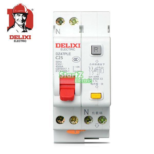 Wholesale-25A 1P+N DPNL RCBO Circuit Breaker DE47LE DELXI