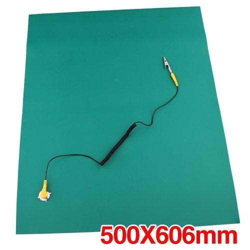 Wholesale-LNHF Green Desktop Antistatic ESD Grounding Mat 500x606mm + Cord