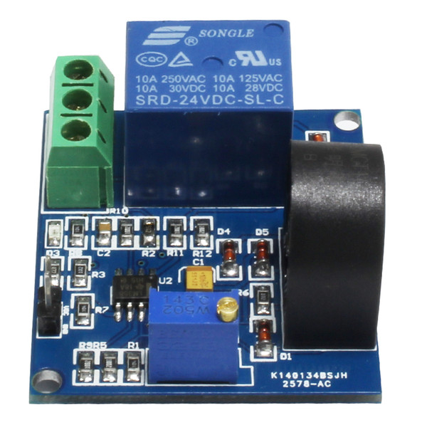 LC AC current detection Sensor module 5V Relay protection module 5A Over-current protection Switch output Intelligent protection