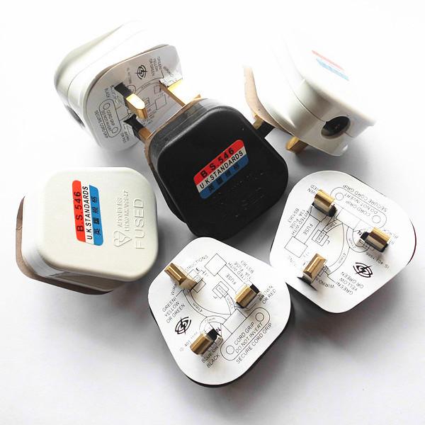 Wholesale UK Electrical Plug White And Black UK Plug Household Industrial Plug 240V.250V.13A Standard Grounding 20Pcs