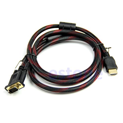 Free Shipping Full HD 1080P HDMI Male to 15 Pin VGA Adapter Converter Connector Cable for HDTV order<$18no track