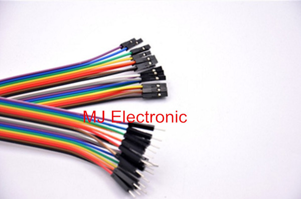 Wholesale-20pcs 20cm 2.54mm 1p-1p Pin Female to Male Color Breadboard Cable Jump Wire Jumper For Arduino