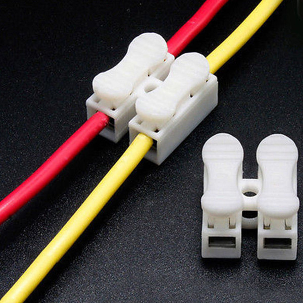 Push type wire connector 2P butt joint Terminal Blocks universal connector for led lamps 20x17.5x13.5mm 90PCS