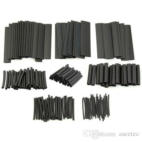 Heat Shrink Tube 127pc Black Assortment Wire Wrap Electrical Insulation Sleeving 8 Sizes Assortment Heat Shrinkable