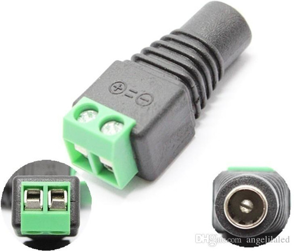 12V DC Male Power Plug Connector 5.5X2.1mm Light Adapter LED Strips Accessory For 5050 3528 2835 3014 5630 Led Strip Tape