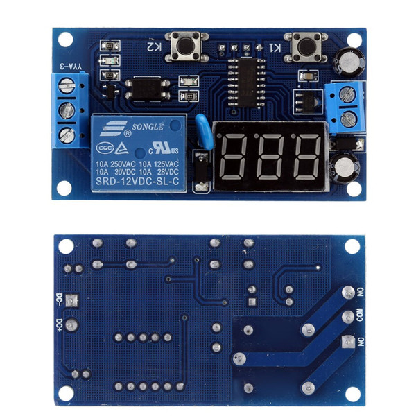 Delay Time Module Timer Relay Switch Control Clock Mode DC 12V LED Digital Display for Motor Bulb LED Light Pump