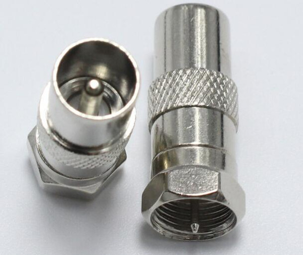 Inch F Male Plug to RF TV Male Plugs 9.5 TV General Head Inch Plug RF Revolution Connector Antenna Adapter