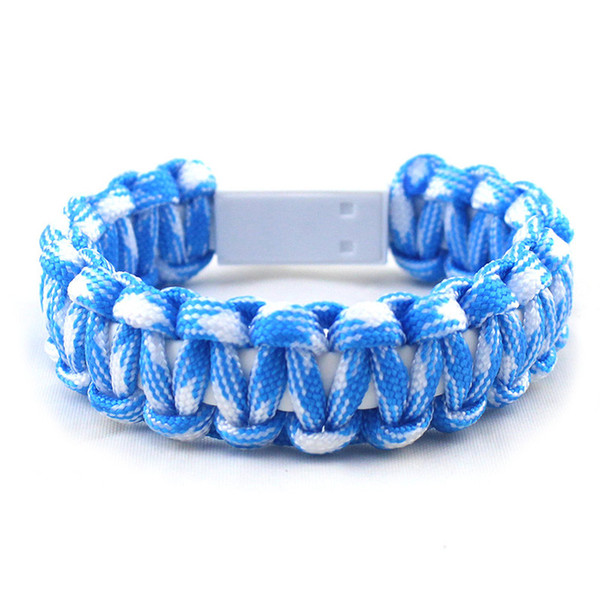 Creative Data Line Woven Bracelet Mobile Phone Charger DIY Braided USB Cable Bracelet for Android Phone