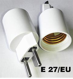 Outlet to E26 US / E27 EU Lamp Socket Ploarized Socket Adapter Converts