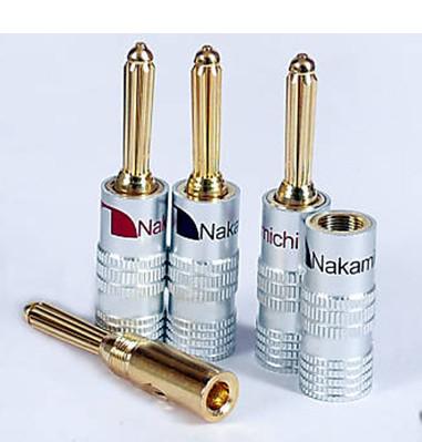 10pcs Nakamichi Speaker banana plugs 24K GP Plated connector Free Shipping