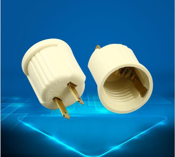 Outlet to E26 Lamp Socket Ploarized Socket Adapter Converts Conversion South American bakelite lamp Socket
