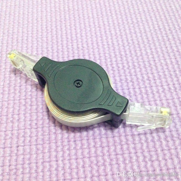 Retractable Network Cable Portable RJ45 Connector 1.5m Transparent Clear See Through Wires Cables Orc