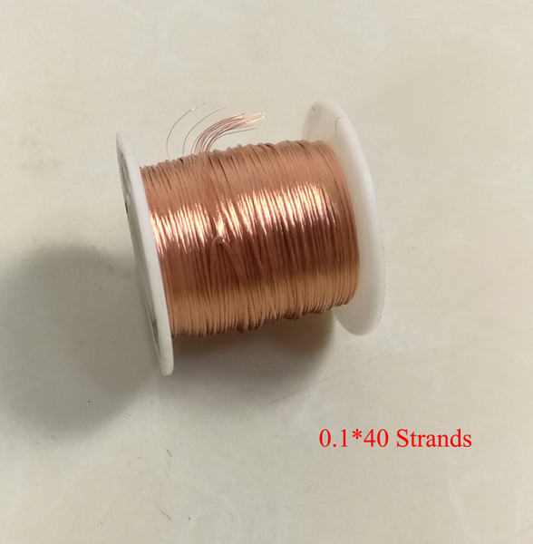 0.1mm*40 Strands Polyurethane Enameled Copper Wire Multi-strand Litz wire , length about 50 meters/lot