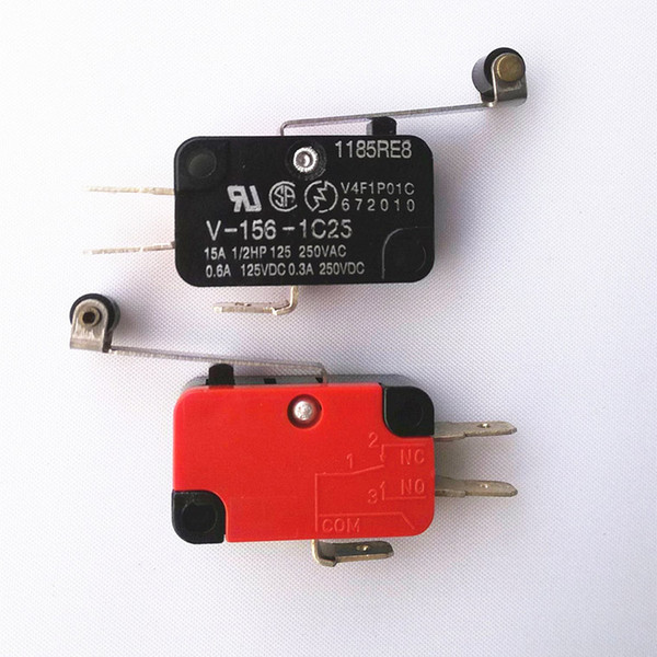 V-156-1C25 Micro Switch Lever Long Hinge/Lever Arm/Roller NO+NC 100% Brand New Momentary Limit Micro Switch SPDT Snap Action Switch