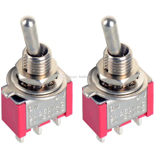 2x 3-Pin Mini Toggle Switch SPDT On-On MTS-102 Miniature Toggle Switch B00275 SPDH