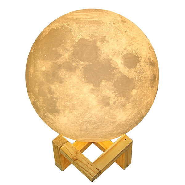 Moon Lamp Moon Light Night Light for Kids Gift for Women USB Charging and Touch Control Brightness 3d Printed Warm and Cool White Lunar Lamp