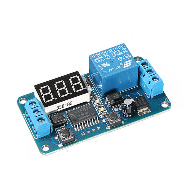 New Electric Unit High quality DC 12V LED Display Digital Delay Timer Control Switch Module PLC Home Automation 6.5x3.5cm