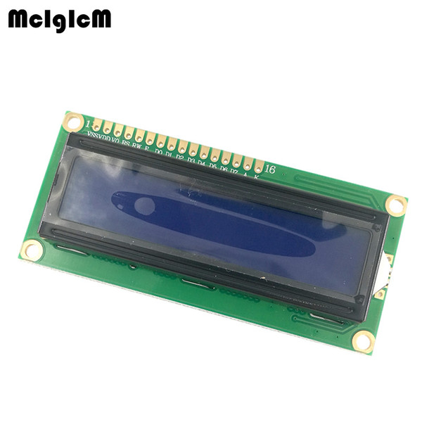 MCIGICM 5V lcd 1602 blue screen yellow green Character LCD Display Module Blue Blacklight New and white code display