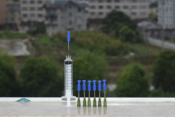 10ml Syringes with 14Ga 1'' Blunt Tip Needle and Needle cap - Great for Glue Applicator, Oil Dispensing (Pack of 10)