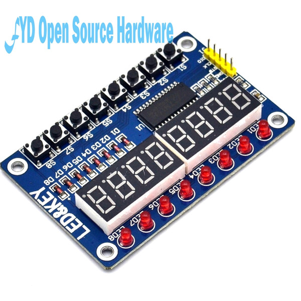 1pcs Key Display For AVR New 8-Bit Digital LED Tube 8-Bit TM1638 Module