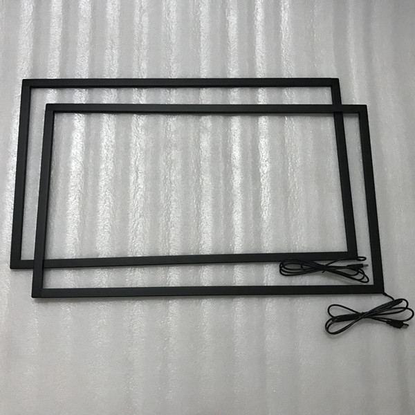 10points 60inch Infrared Touch Screen frame overlay,IR touch panel,ir touch for monitor or smart TV ,no glass,tube packing.free driver.