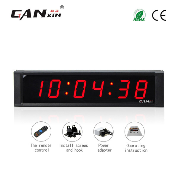 [Ganxin]freeshipping 1inch 6 Digit Led Countdown Timer Stopwatch HH:MM:SS Countdown/up Clock with Remote Control desk clock