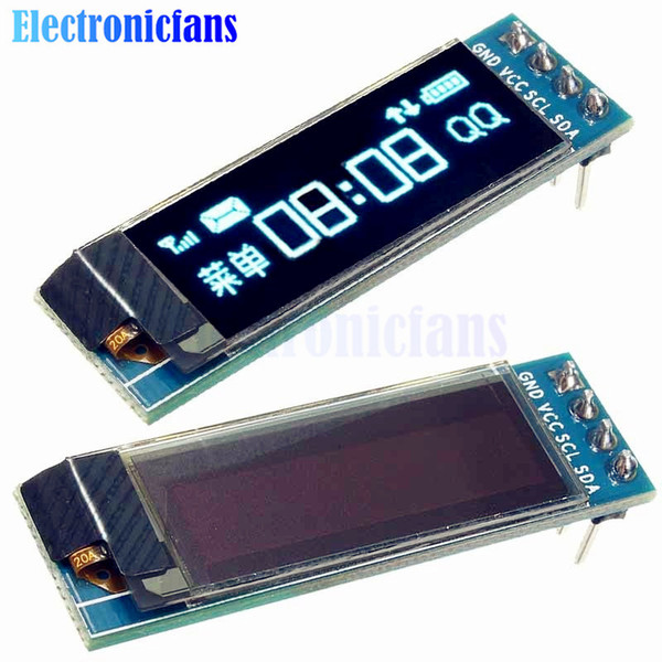 0.91 Inch 128x32 IIC I2C Blue OLED LCD Display DIY Module SSD1306 Driver IC DC 3.3V 5V For Arduino PIC Free Shipping
