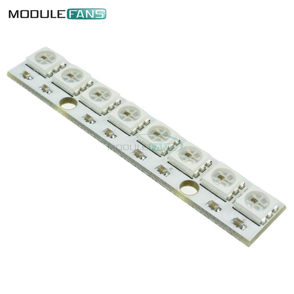 WS2812 WS 2811 5050 RGB LED Lamp Panel Module 5V 8-Bit Rainbow LED Precise Board 8MHZ AVR For Arduino Breadboard Solder Pads