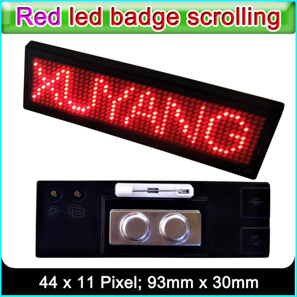 2018NEW XUY-B1248R Red LED badge Scrolling advertising LED name sign, Indoor Red display panel