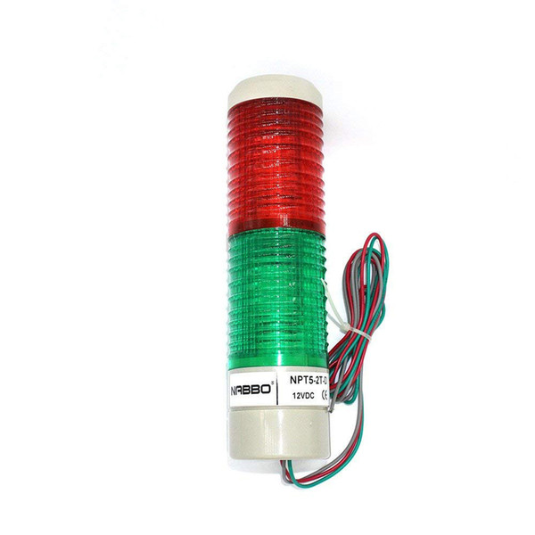 Industrial Signal Light Column LED Alarm Round Tower Light Indicator Warning Light Red Green Yellow DC 12V Steady On