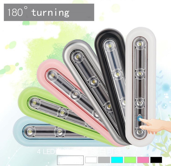 Fashion New Optoelectronic Displays,nice and Easy use 4 mini LED Auto touch lights,many colours choose
