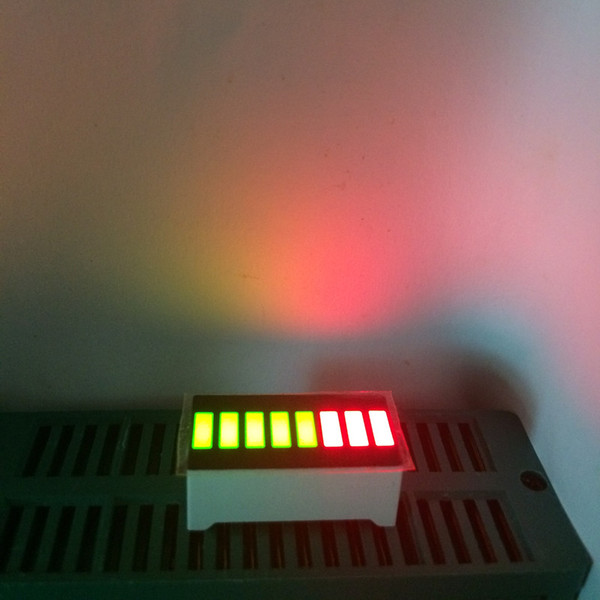 5pcs LED Bargraph Display 8 Segment LED Numbers Programmable Sign Bar-Graph 8Bars Cube Screens Board Bi-color Green&RED 5G3R