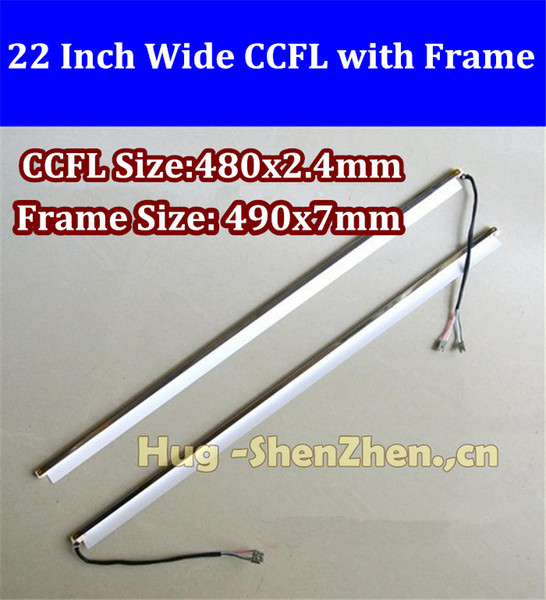 Wholesale-NEW 2PCS 22'' inchdual lamps CCFL with frame,LCD lamp backlight with housing,CCFL with