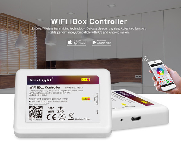 MiLight WiFi iBox LED Controller Smart Night light 2.4G Wireless WiFi rgb Controller For Mi Light RGBW WW LED Bulb Strip Lights