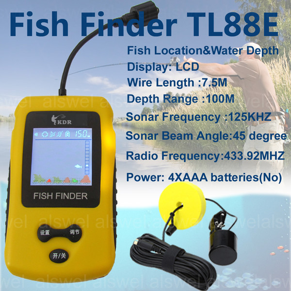 Free Shipping Hot Sale Alarm Brand New KDR 100M Portable Sonar Colorful LCD Fish Finder Fishing lure Echo Sounder Fishing Finder