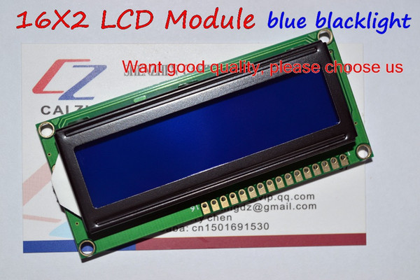 Wholesale-Free Shipping LCD1602 1602 module Blue screen 16x2 Character LCD Display Module HD44780 Controller blue blacklight
