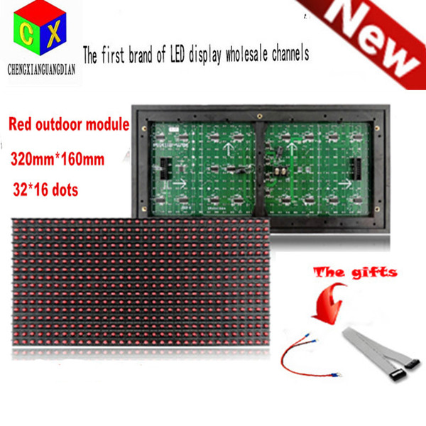 Red outdoor LED Display Module Panel Window Sign Shop Sign P10 32X16 Matrix Programmable