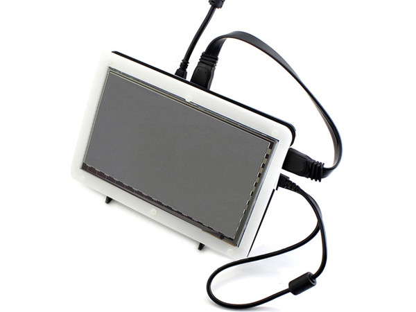 Wholesale-Waveshare Raspberry Pi 7inch HDMI LCD Rev.2.1 1024*600 IPS Touch Screen with case for RPi 2 B/3 B/ Banana Pi BeagleBone Black