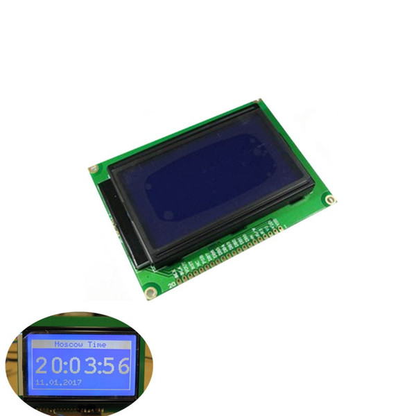 12864 128*64 Dots Display LCD module 5V blue screen LCD with backlight for Arduino