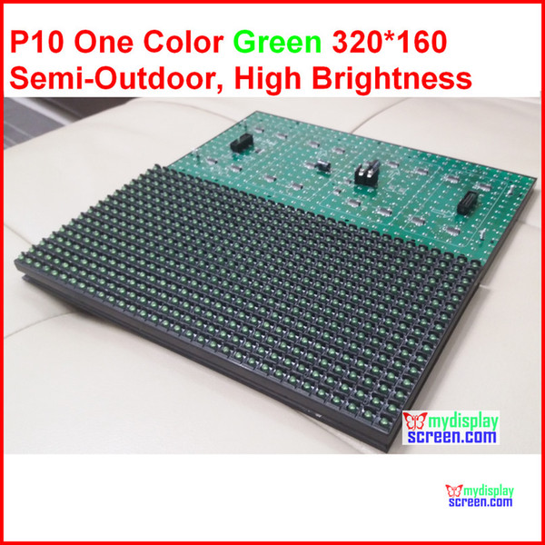 green color p10 module,quality a 320*160 32*16 hub12 monochrome best price p10 led module one color,p10 single green panel