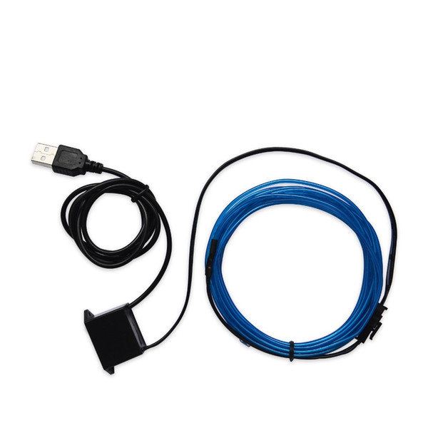 5M 5V USB Neon Light Dance Party Car Decor Light Neon LED Lamp Flexible EL Wire Rope Tube Waterproof LED Strip XLUSB0705