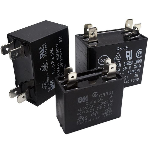 450VAC CBB61 capacitor 5/6/6.5/7/8/10/12/14uF for air conditioner fans